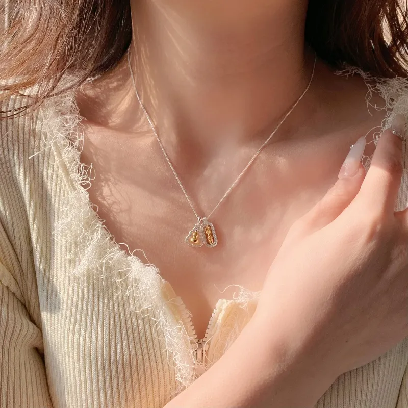 CUTE DAME S 990 Silver Necklaces Women's Silver-6