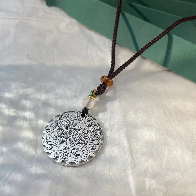 CUTE DAME S999 Fine Silver Sterling Silver Necklaces Unisex Silver-1