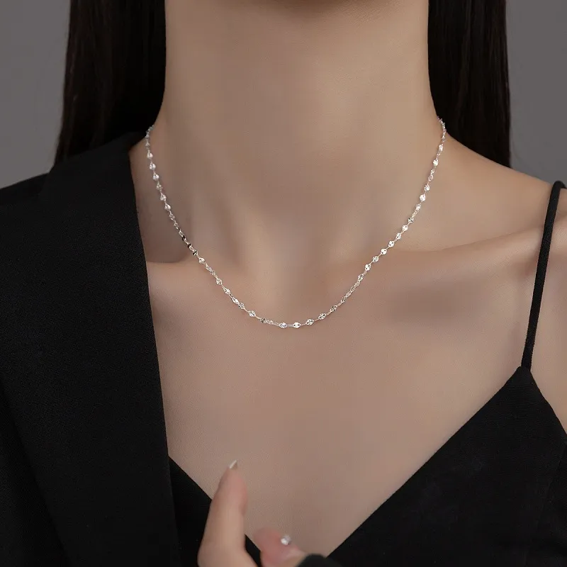CUTE DAME S999 Sterling Silver Necklaces Women's Silver-1
