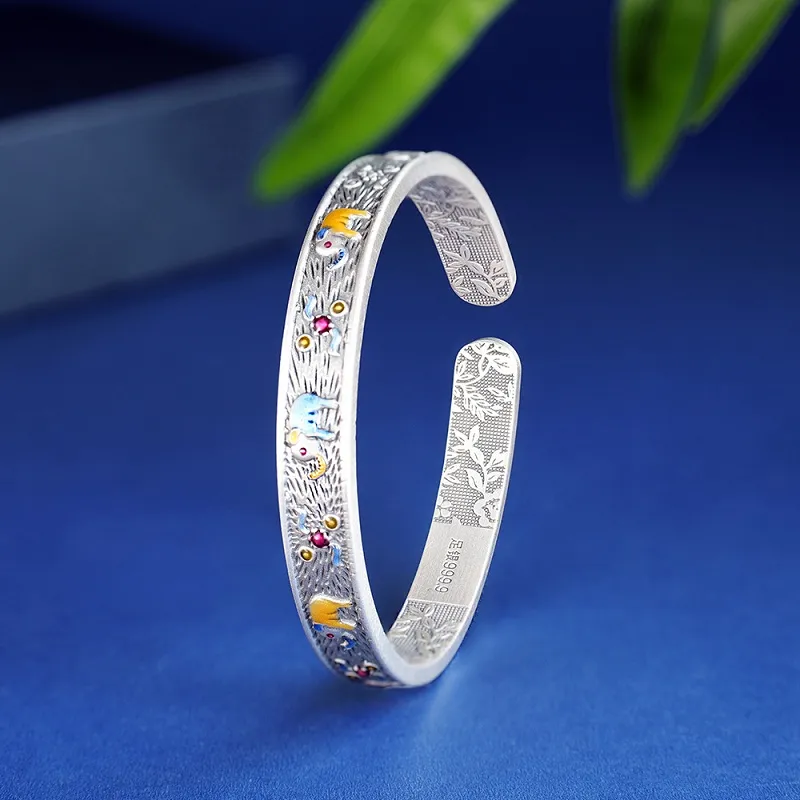 CUTE DAME S999 Sterling Silver Bracelets Women's Silver-2