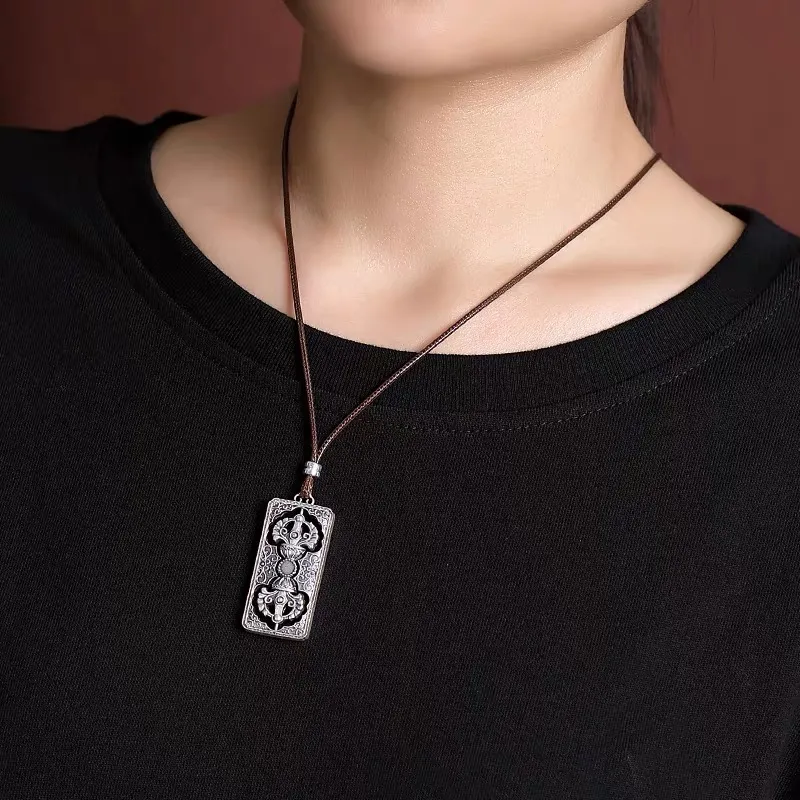 CUTE DAME S999 Sterling Silver Necklaces Unisex Silver-3