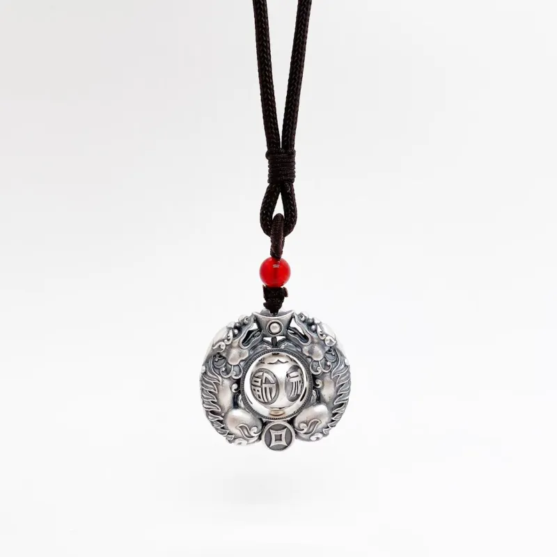CUTE DAME S999 Fine Silver Sterling Silver Necklaces Unisex Silver-5