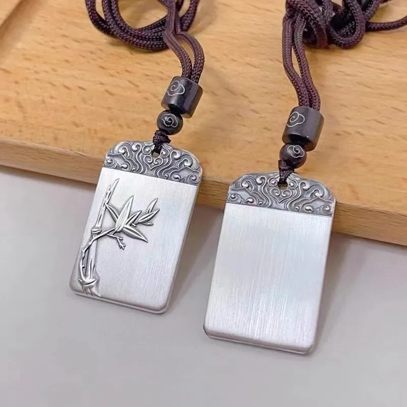 CUTE DAME S999 Fine Silver Sterling Silver Necklaces Unisex Silver-4