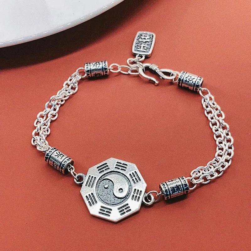 CUTE DAME S999 Pure Silver Bracelets Unisex Silver-2