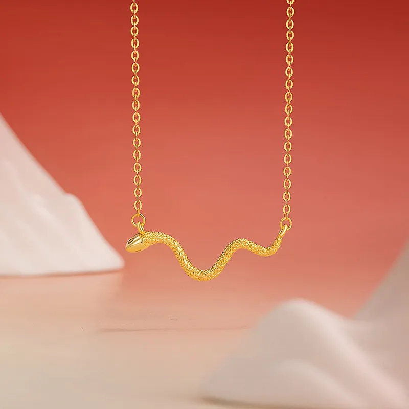 CUTE DAME S925 Sterling Silver Necklace Women's Gold-1