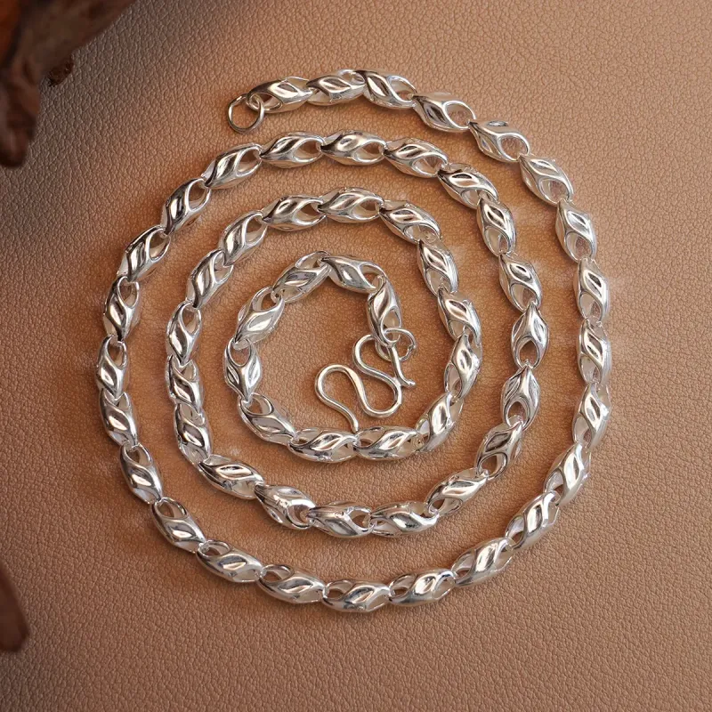 CUTE DAME Sterling Silver Necklaces Unisex-4