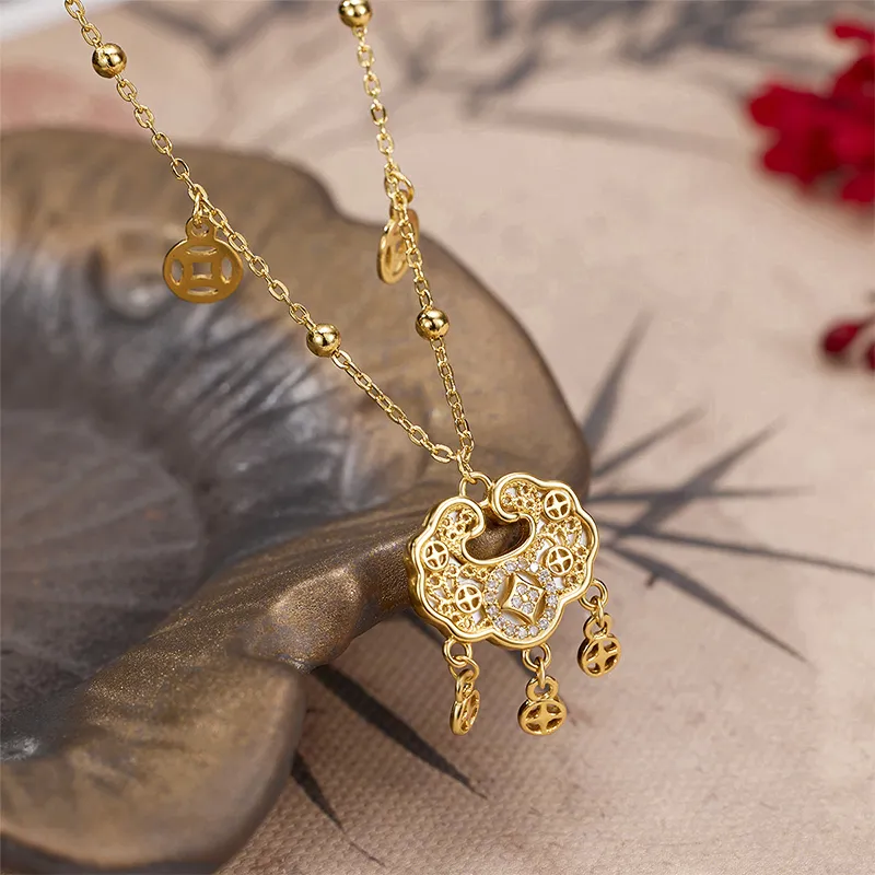 CUTE DAME 925 Sterling Silver Necklaces Women's-1