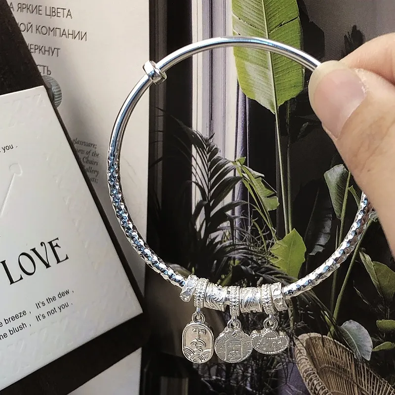 CUTE DAME S999 Sterling Silver Bracelets Women's Silver-4