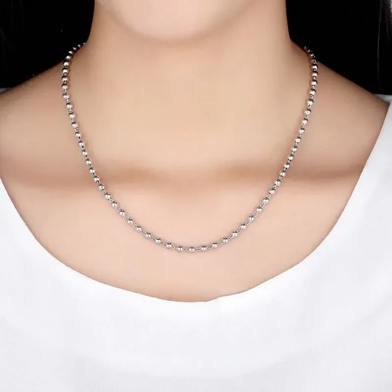 CUTE DAME Sterling Silver Necklaces Unisex-12