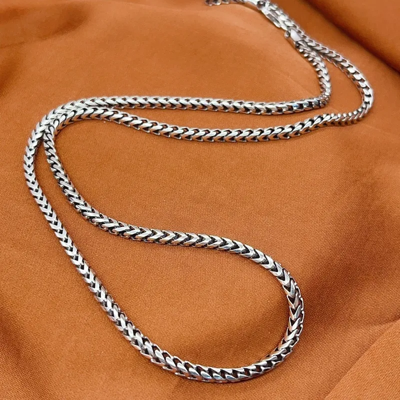 CUTE DAME S925 Silver Necklaces Unisex Silver-4