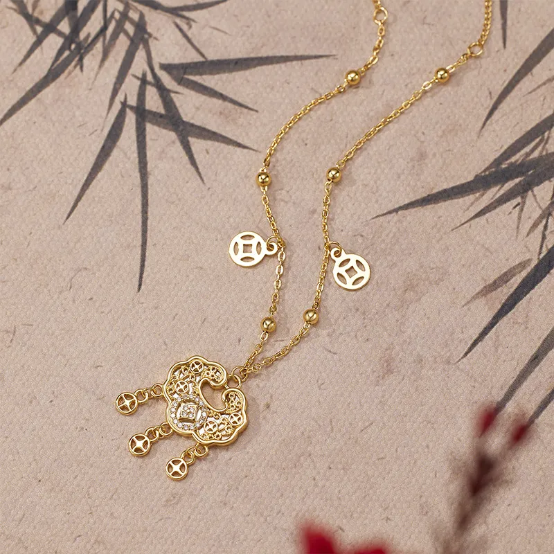 CUTE DAME 925 Sterling Silver Necklaces Women's-2