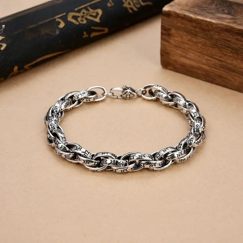CUTE DAME 925 Sterling Silver Bracelets Unisex Silver-3