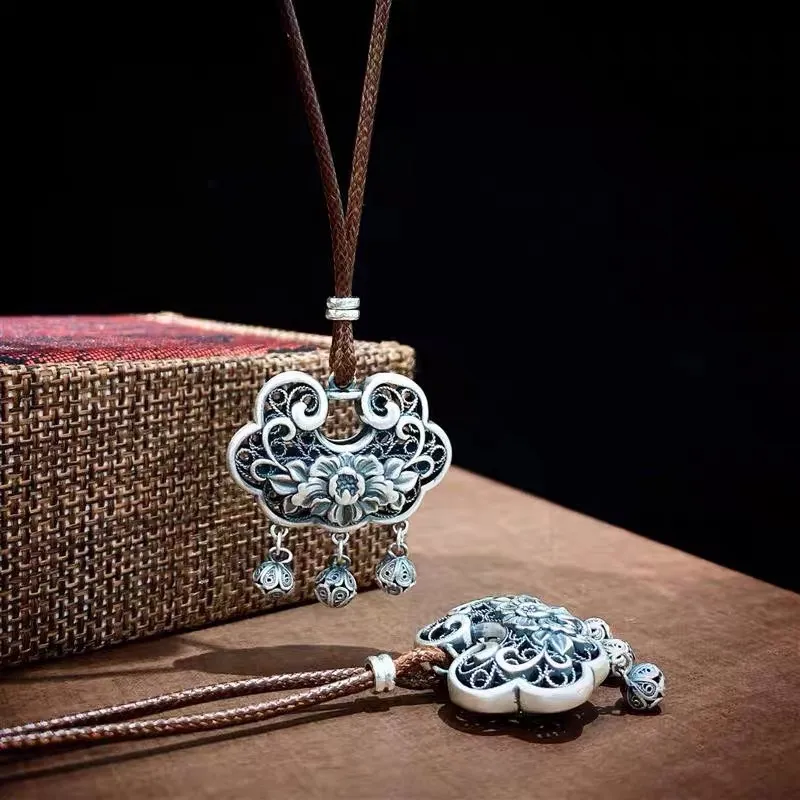 CUTE DAME S999 Sterling Silver Necklaces Unisex Silver-3