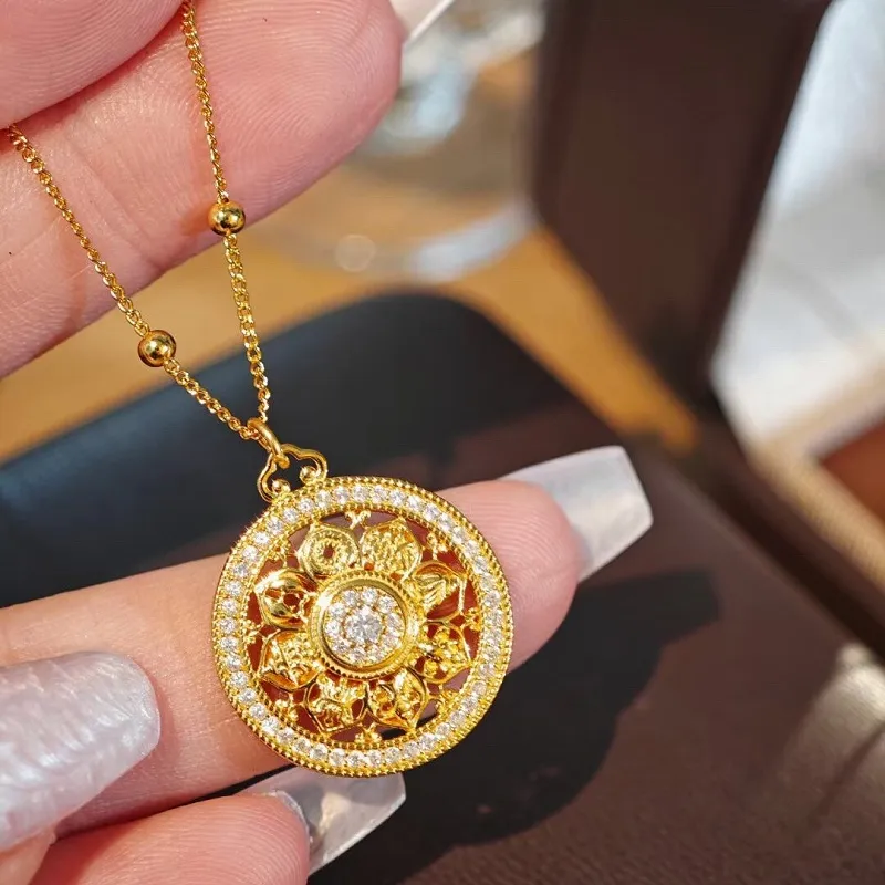 CUTE DAME S 990 Silver Necklaces Women's Silver Gold-2