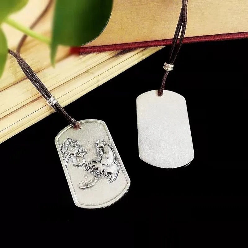 CUTE DAME S999 Sterling Silver Necklaces Unisex Silver-3