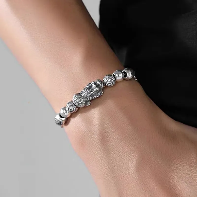 CUTE DAME S999 Pure Silver Bracelets Men's-1
