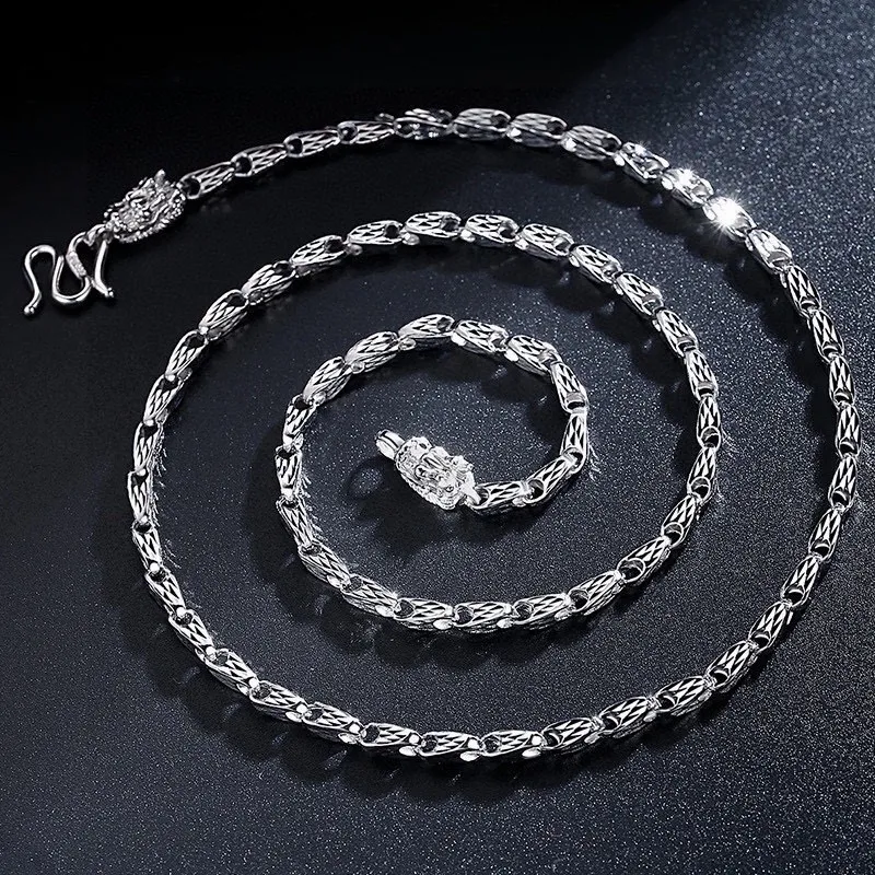 CUTE DAME Sterling Silver Necklaces Unisex-3