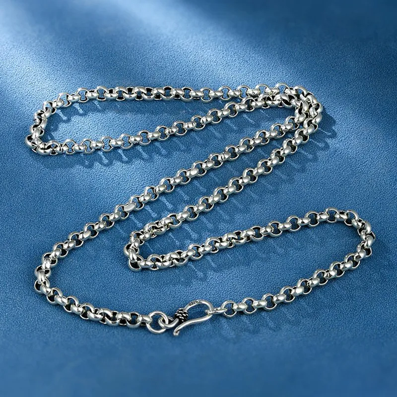 CUTE DAME 925 Sterling Silver Necklaces Unisex-22