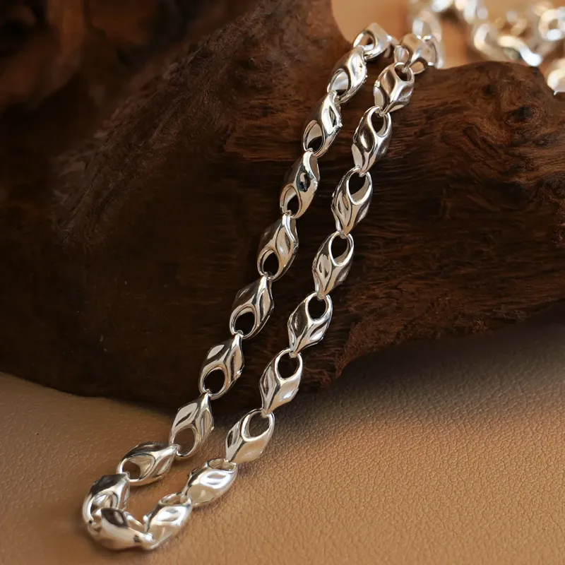 CUTE DAME Sterling Silver Necklaces Unisex-1
