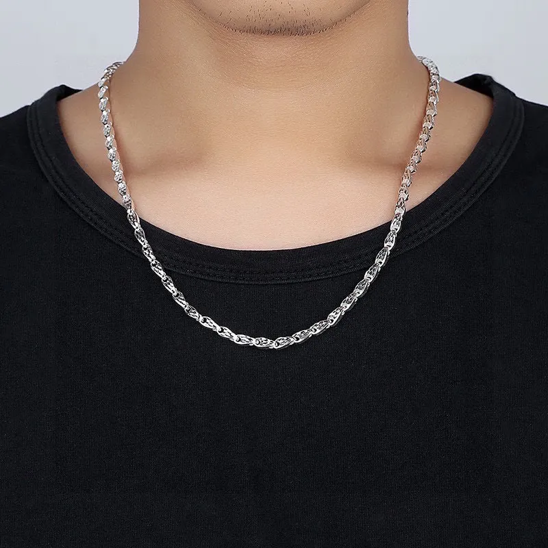CUTE DAME Sterling Silver Necklaces Unisex-2