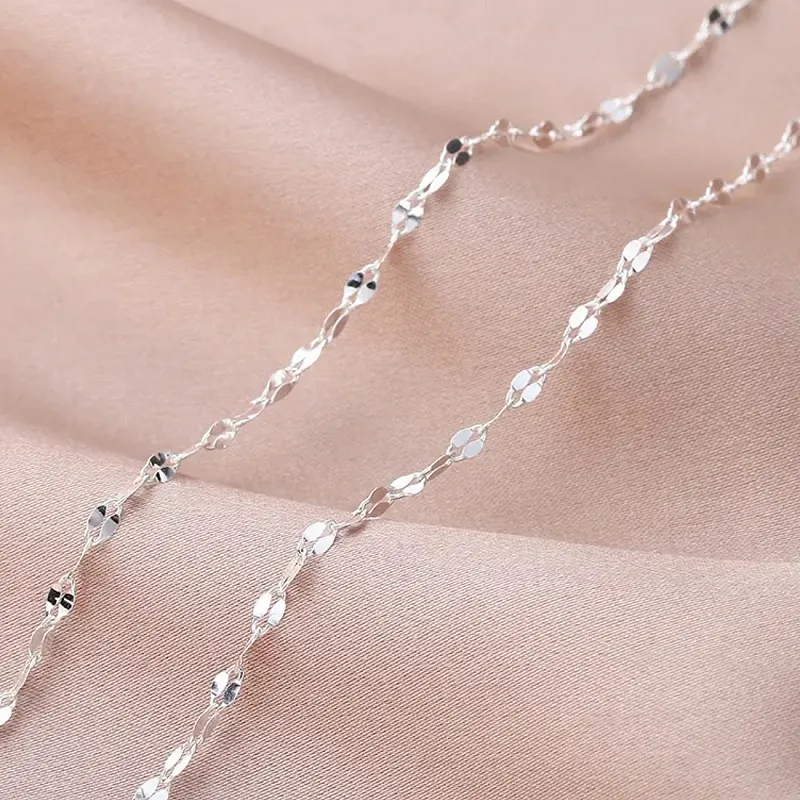 CUTE DAME S999 Sterling Silver Necklaces Women's Silver-5