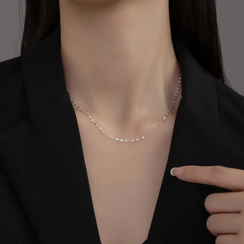 CUTE DAME S999 Sterling Silver Necklaces Women's Silver-3