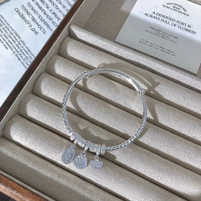 CUTE DAME S999 Sterling Silver Bracelets Women's Silver-2