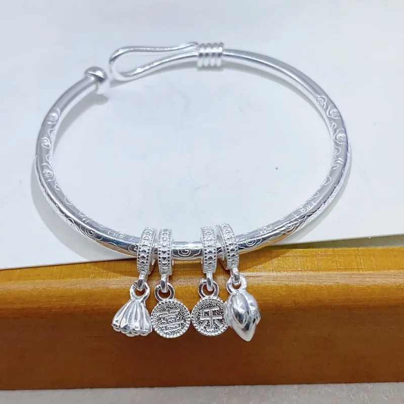 CUTE DAME S999 Sterling Silver Bracelets Women's Silver-1