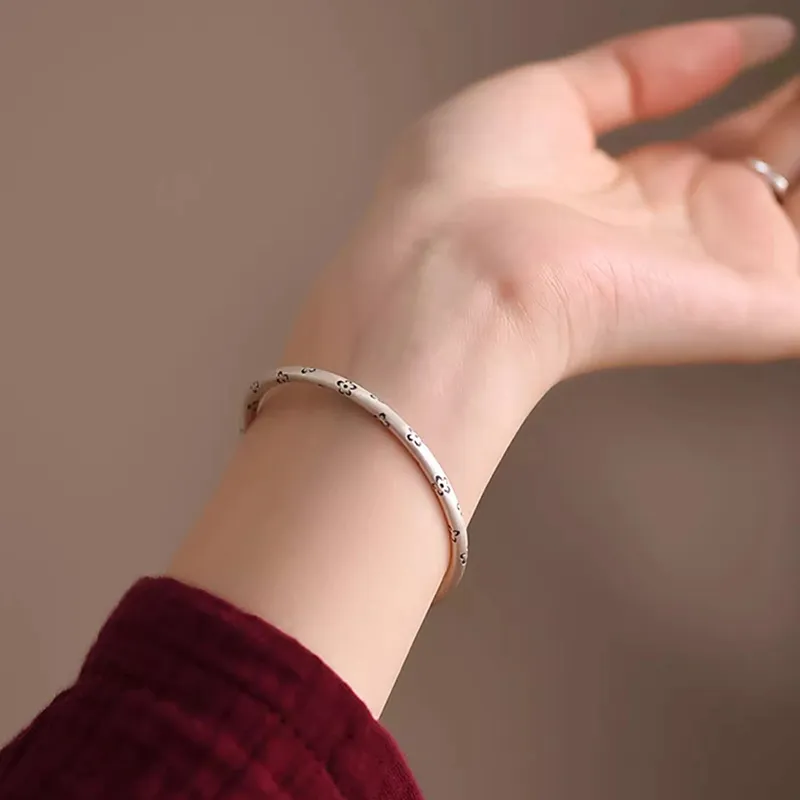 CUTE DAME Sterling Silver Bangles Women's-3