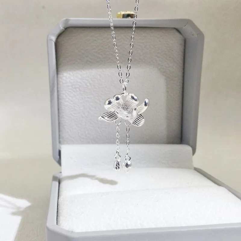 CUTE DAME S990 Sterling Silver Necklaces Women's Silver-1