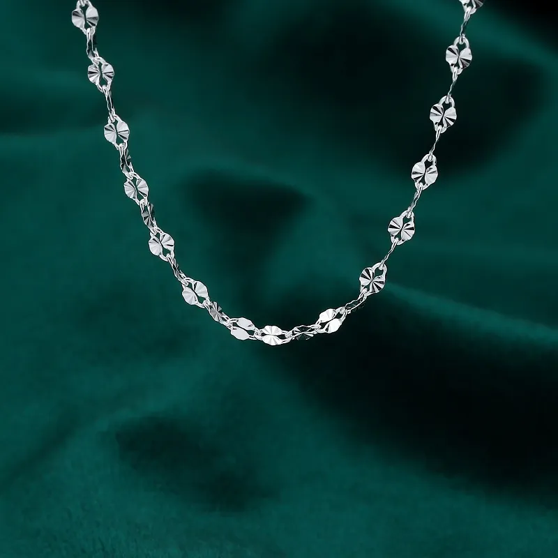 CUTE DAME S999 Sterling Silver Necklaces Women's Silver-4