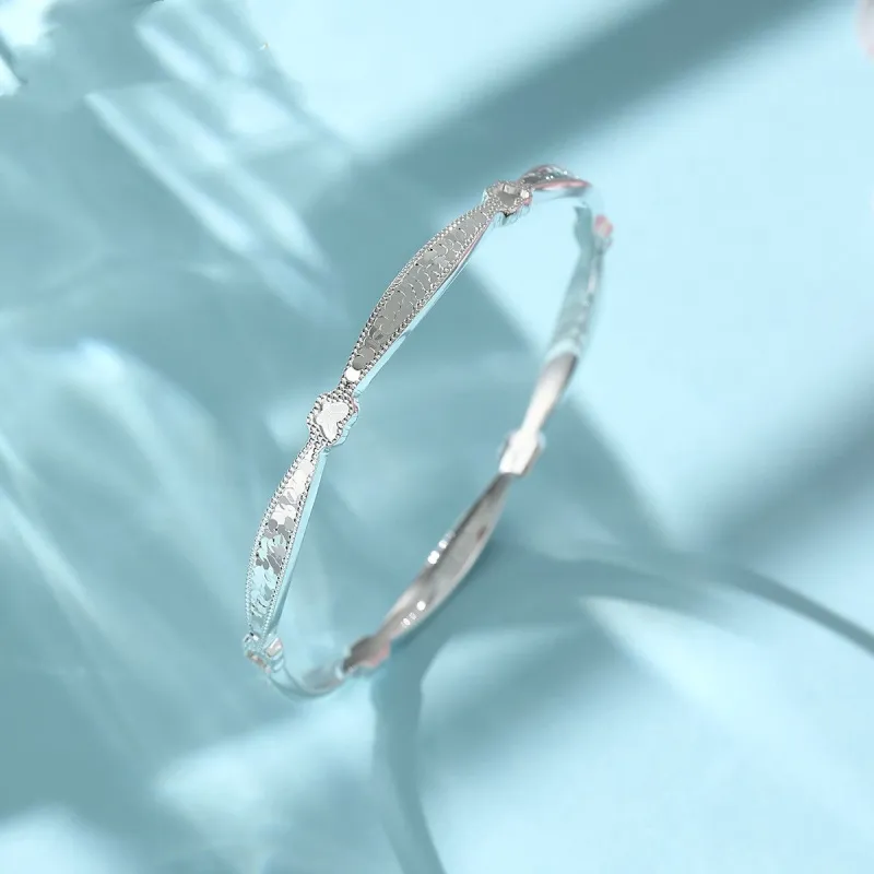 CUTE DAME Sterling Silver Bangles Women's-3