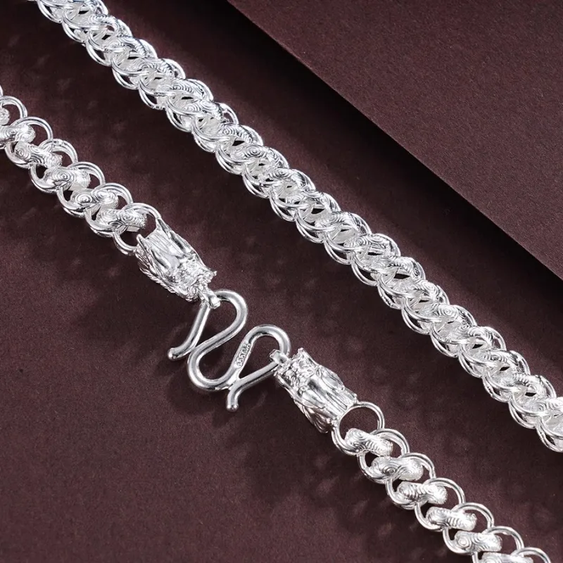 CUTE DAME Sterling Silver Necklaces Men's-3