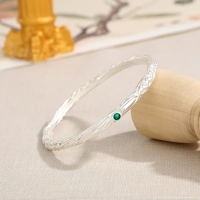 CUTE DAME Sterling Silver Bangles Unisex-4