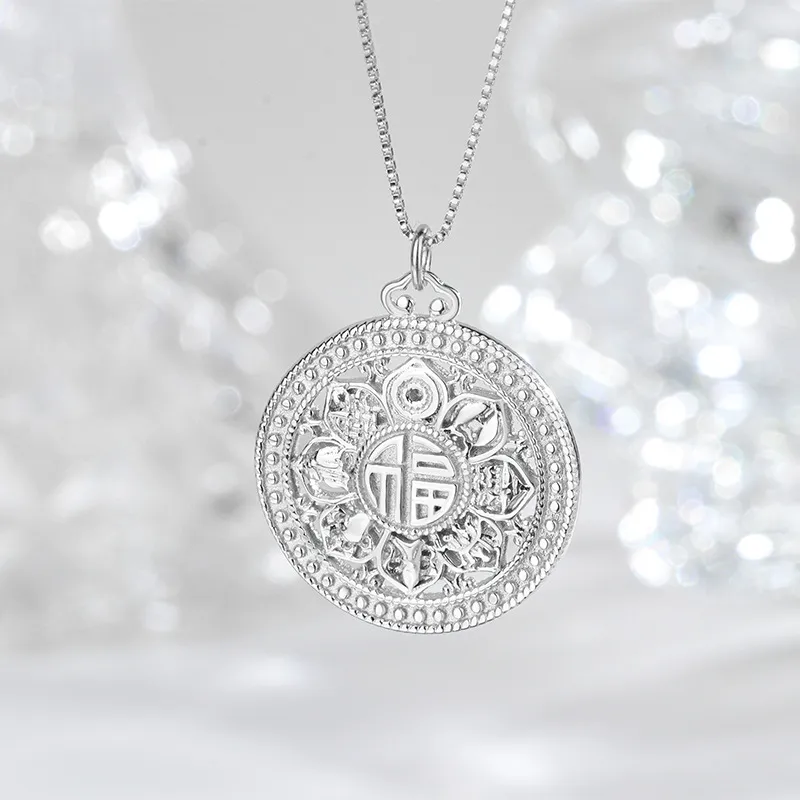 CUTE DAME 925 Sterling Silver Necklaces Women's-1