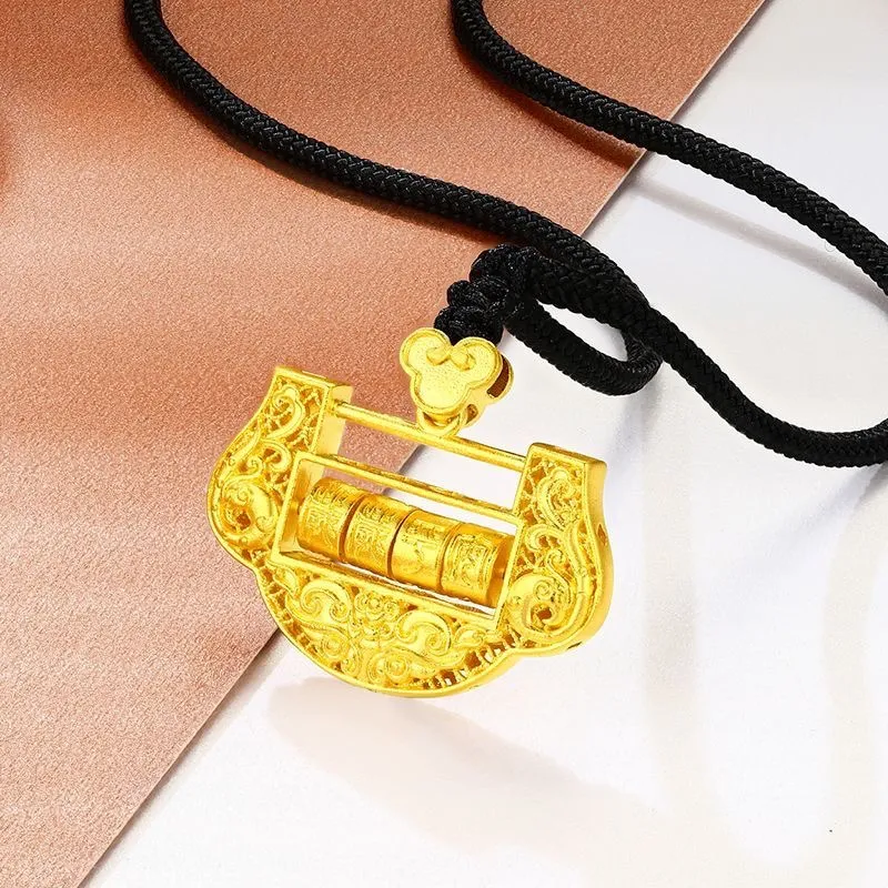 CUTE DAME S999 Sterling Silver Necklaces Women's Gold-1