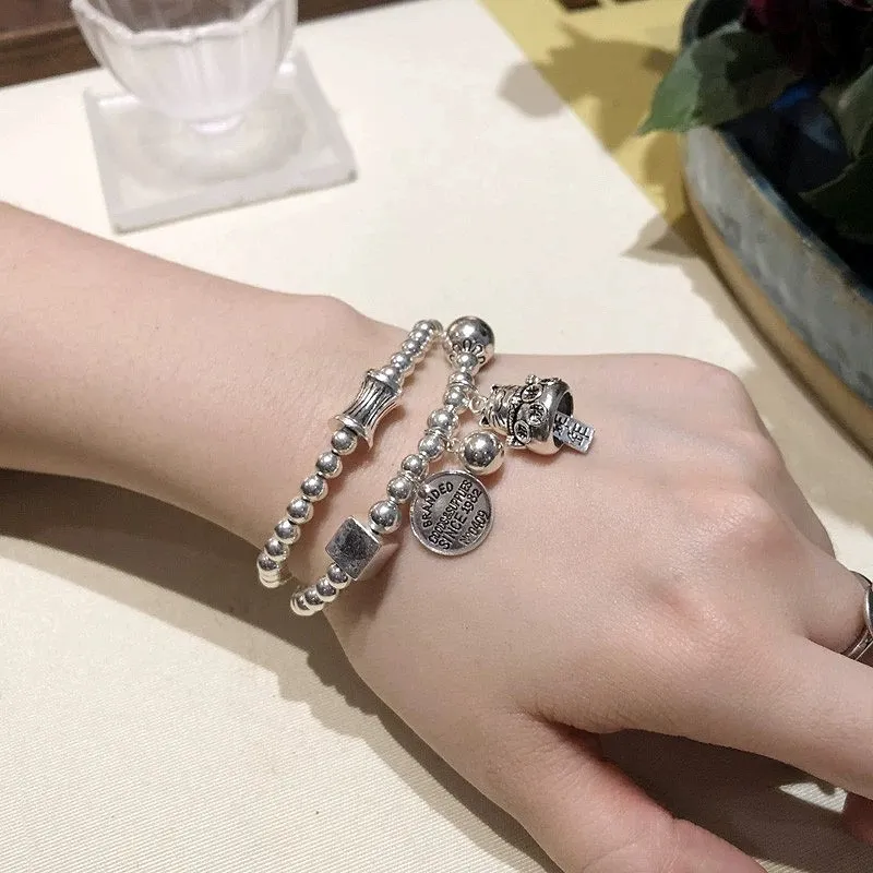 CUTE DAME S999 Pure Silver Bracelets Women's Silver-2