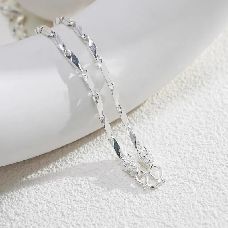 CUTE DAME Sterling Silver Necklaces Men's-2