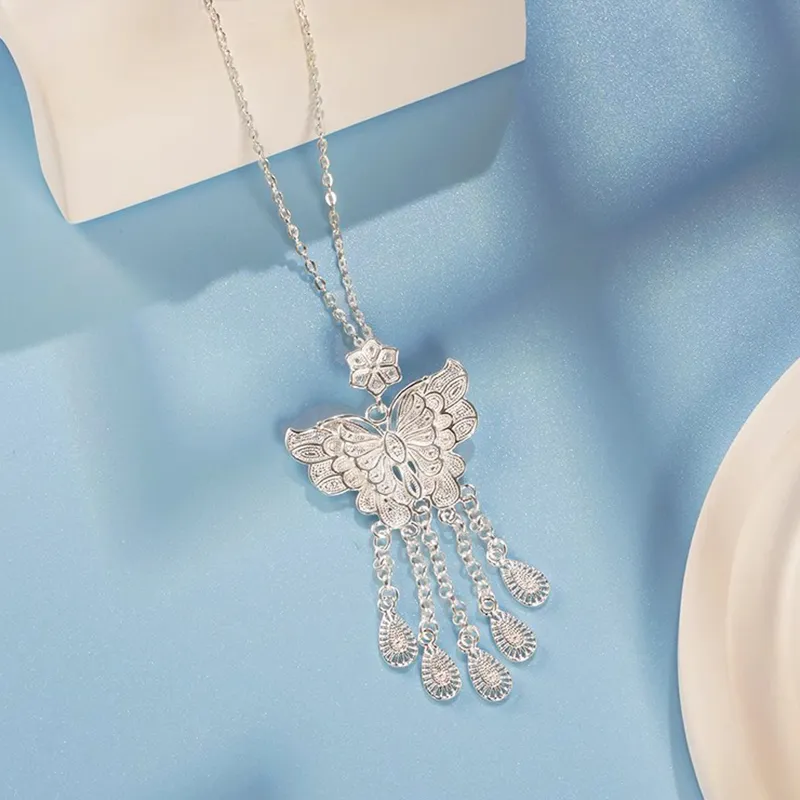 CUTE DAME 999 Fine Silver Necklaces Women's-2