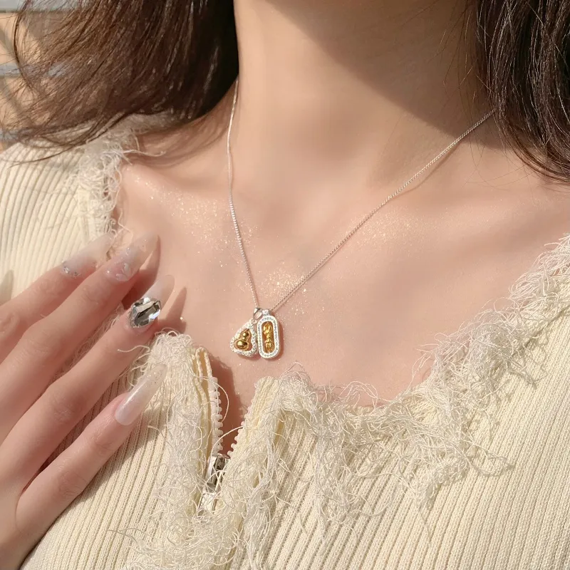 CUTE DAME S 990 Silver Necklaces Women's Silver-2