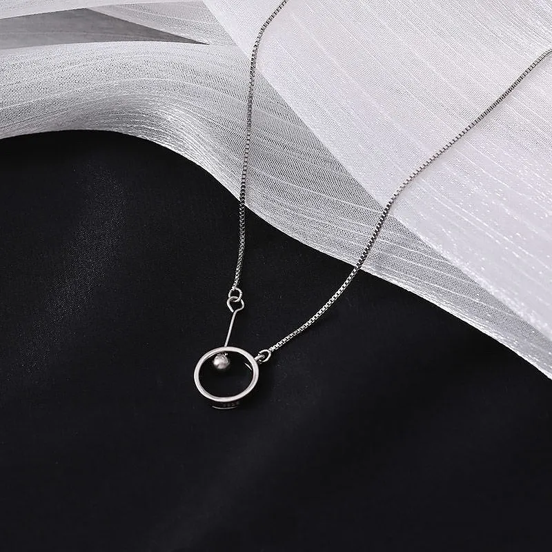 CUTE DAME S925 Silver Necklace Women's Silver-2