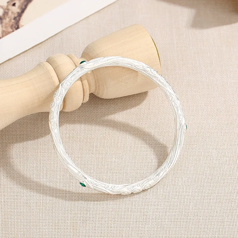 CUTE DAME Sterling Silver Bangles Unisex-5