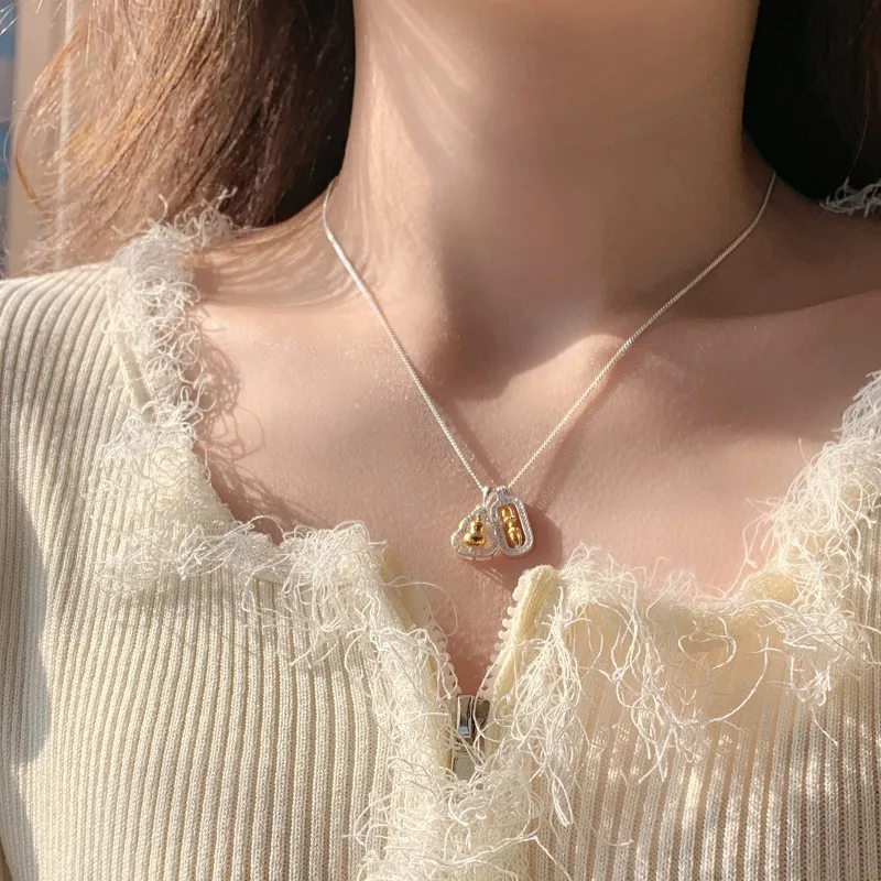 CUTE DAME S 990 Silver Necklaces Women's Silver-4