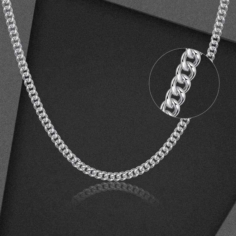 CUTE DAME Sterling Silver Necklaces Unisex-10