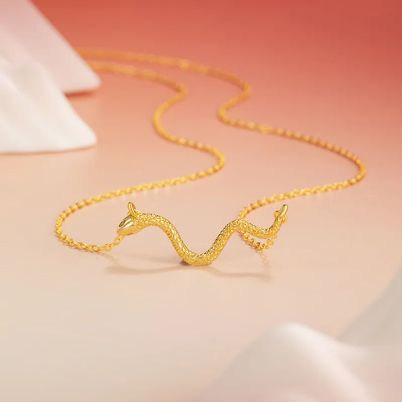 CUTE DAME S925 Sterling Silver Necklace Women's Gold-4