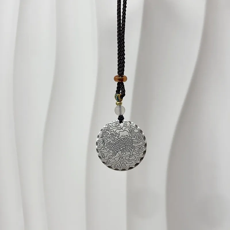 CUTE DAME S999 Fine Silver Sterling Silver Necklaces Unisex Silver-3