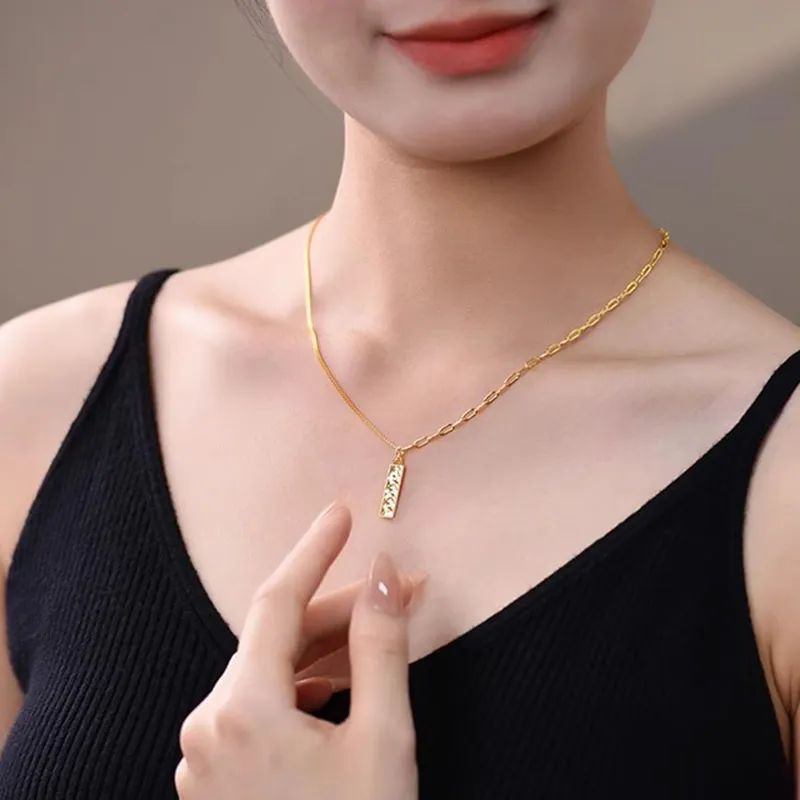 CUTE DAME Sterling Silver Necklaces Women's-4