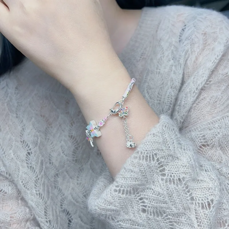 CUTE DAME S999 S925 Pure Silver Bracelets Women's Silver-5