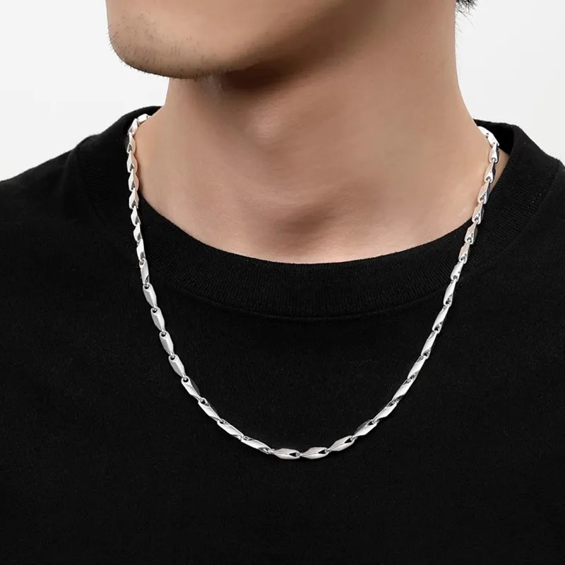 CUTE DAME Sterling Silver Necklaces Men's-1