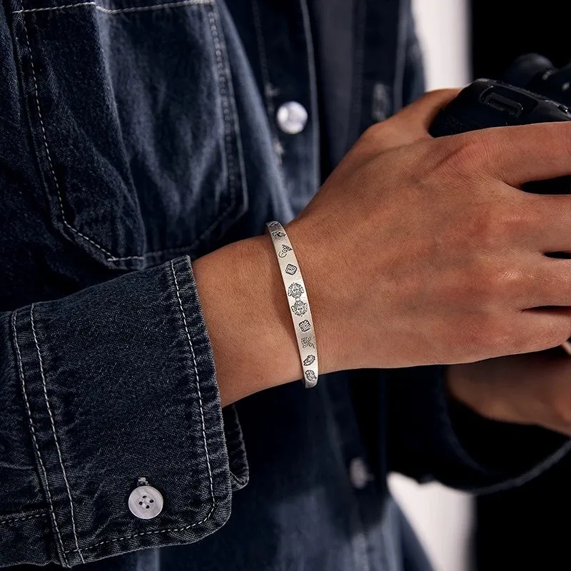 CUTE DAME S999 Fine Silver Sterling Silver Bracelets Unisex Silver-2
